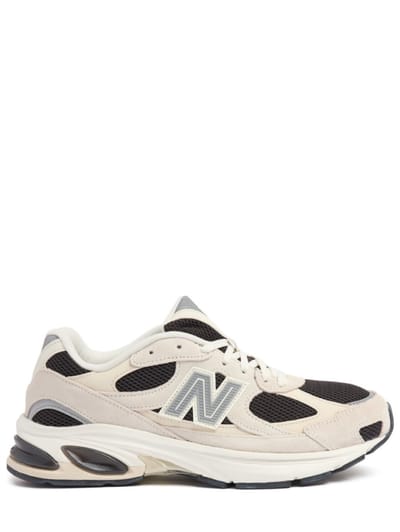 New Balance - Calfskin and mesh sneakers