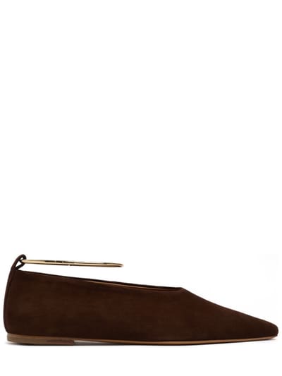 Jil Sander - Suede ballerinas with ring