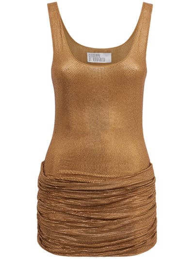 Giuseppe Di Morabito - Draped crystal mini dress