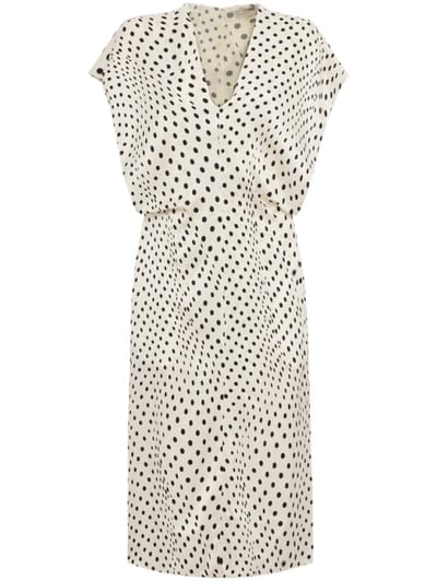 Stella McCartney - Polka-dot cr pe midi dress