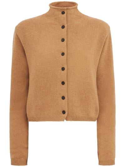 Khaite - Cropped wool and cashmere cardigan