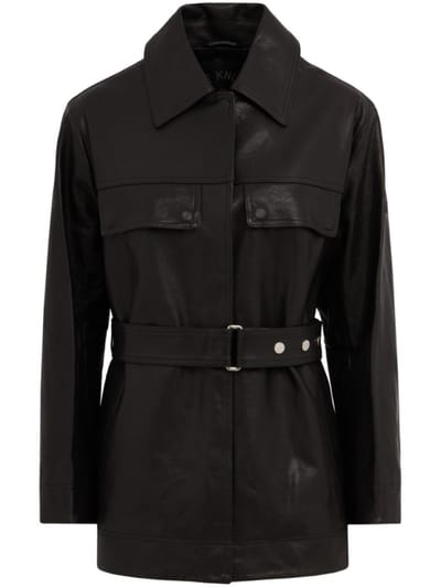 Moose Knuckles - Leather field jacket with belt