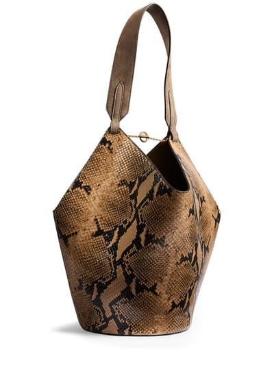 Khaite - Lotus calfskin leather tote bag