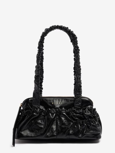 Marni - Gathered calf leather shoulder bag