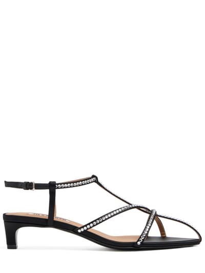 Jil Sander - Pointed cage sandals with crystals