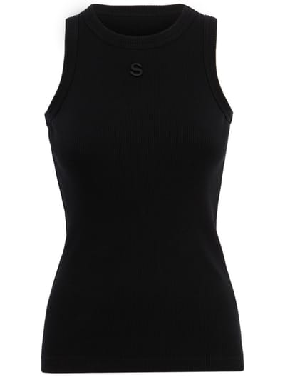 Sacai - Ribbed cotton jersey tank top