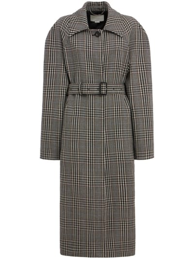 Stella McCartney - Belted checked wool coat