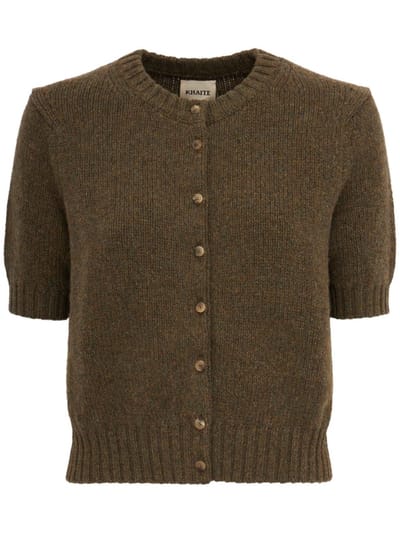 Khaite - Short-sleeved cashmere cardigan
