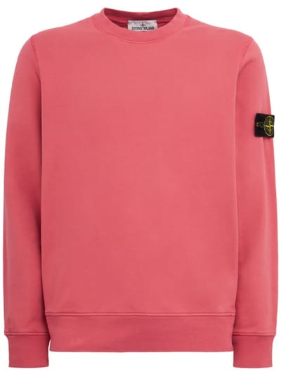 Stone Island - Cotton crewneck sweatshirt with badge