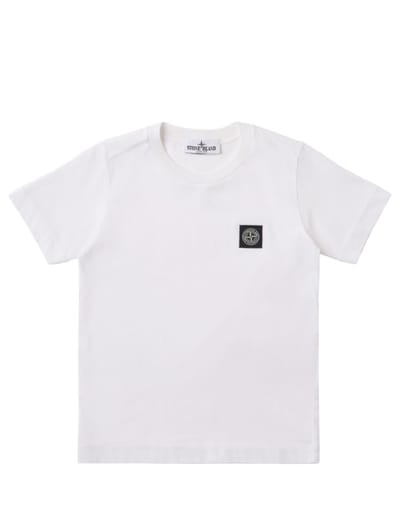 Stone Island Junior - Jersey T-shirt with logo patch