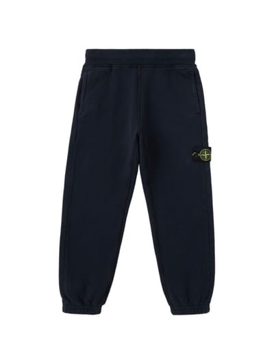 Stone Island Junior - Cotton sweatpants with badge
