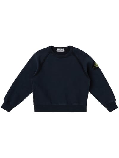 Stone Island Junior - Cotton sweatshirt with raglan sleeves