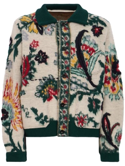 Sacai - Floral Jacquard Knit Blouson