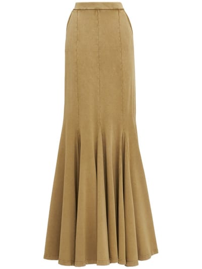 Giuseppe Di Morabito - Cotton maxi skirt with godet inserts