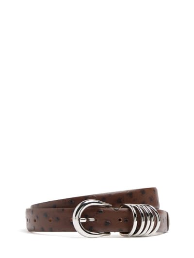 Déhanche - Hollyhock calfskin belt