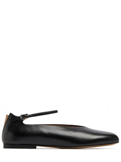 Jil Sander - Cowhide leather ballerina flats