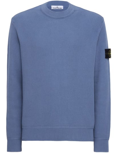 Stone Island - Ribbed cotton crewneck sweater