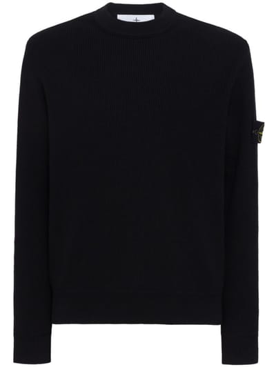Stone Island - Ribbed cotton crewneck sweater