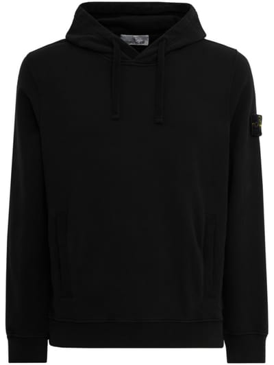 Stone Island - Cotton hoodie with logo badge