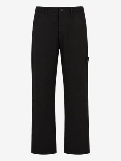 Stone Island - Logo cotton slim pants