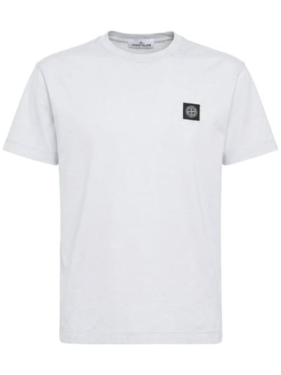 Stone Island - Cotton T-shirt with logo patch