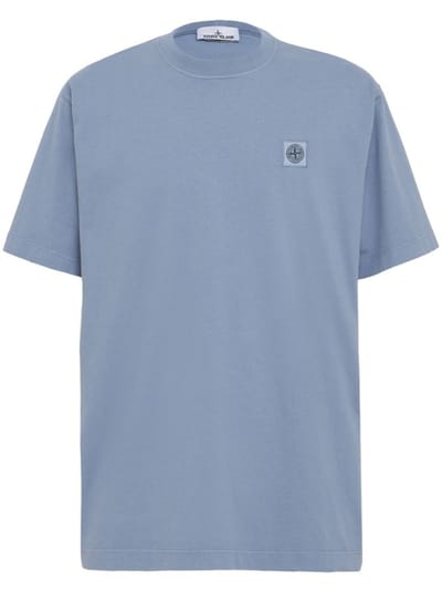 Stone Island - Cotton T-shirt with logo patch