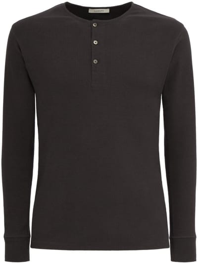 Lemaire - Ribbed cotton and linen-blend henley