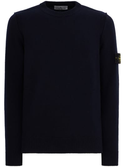 Stone Island - Cotton crewneck sweater with raised seams