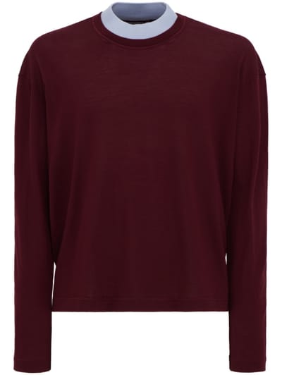 Jil Sander - Double-layer wool knit sweater