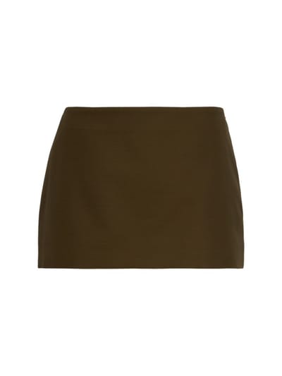 Khaite - Wool and silk straight miniskirt
