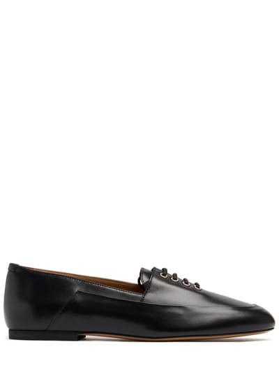 Jil Sander - Leather loafers with metal eyelets