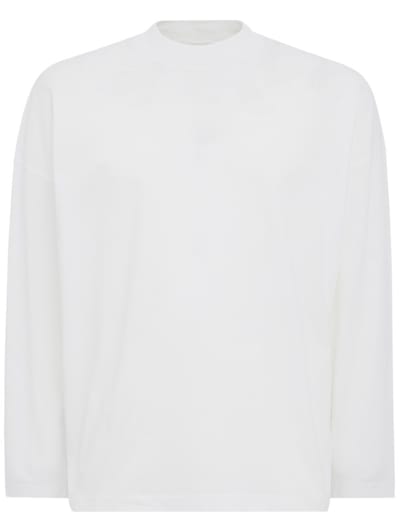 Jil Sander - Mock neck boxy fit cotton l/s t-shirt