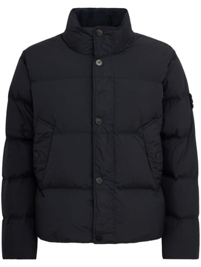 Stone Island - Quilted nylon down jacket with badge