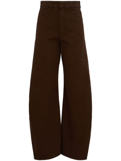 Lemaire - Cotton curved-leg pants