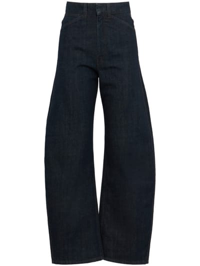 Lemaire - Curved cotton denim pants
