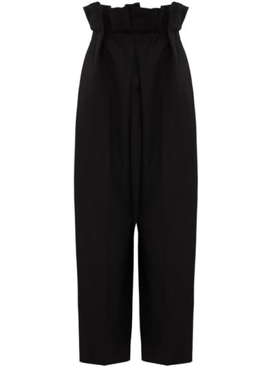 Khaite - Virgin wool pants with draping