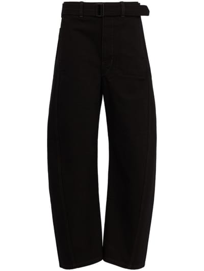 Lemaire - Belted cotton Twisted pants