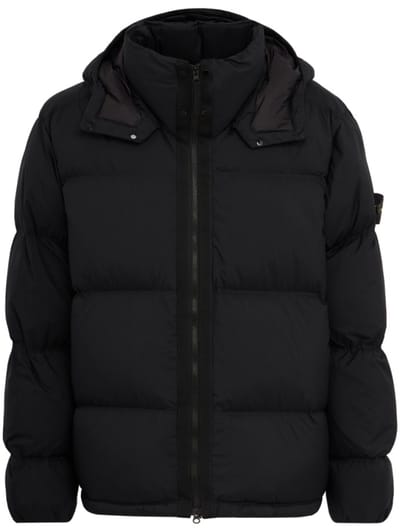 Stone Island - Nylon down jacket with detachable hood