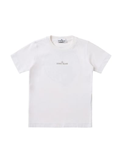 Stone Island Junior - Printed cotton jersey t-shirt