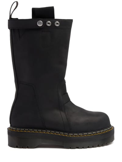 DR.MARTENS X RICK OWENS - Leather boots with Quad sole