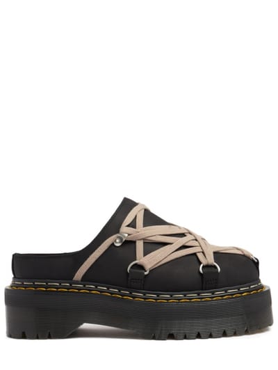 DR.MARTENS X RICK OWENS - Leather Megalace Quad mules
