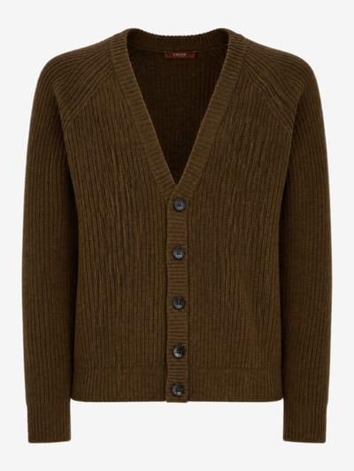 CRUNA - Regular fit V-neck Long sleeved Button