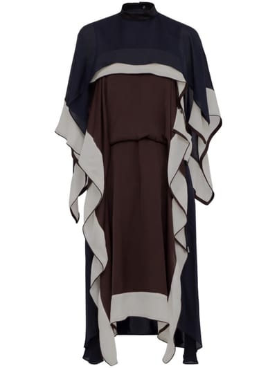 Sacai - Satin x Chiffon Dress