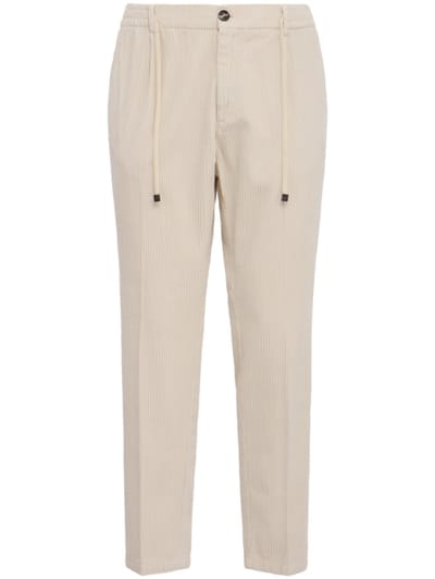 CRUNA - Single pleat slim tapered fit with elastane