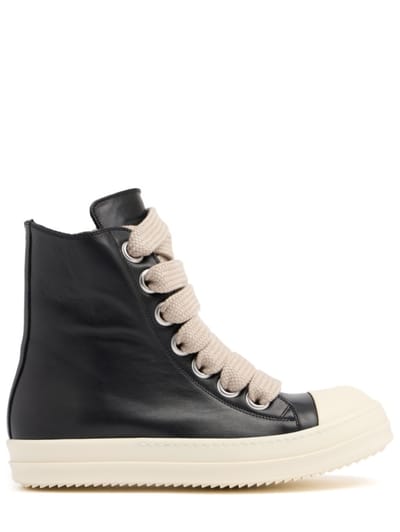 Rick Owens - Jumbolace lambskin high top sneakers