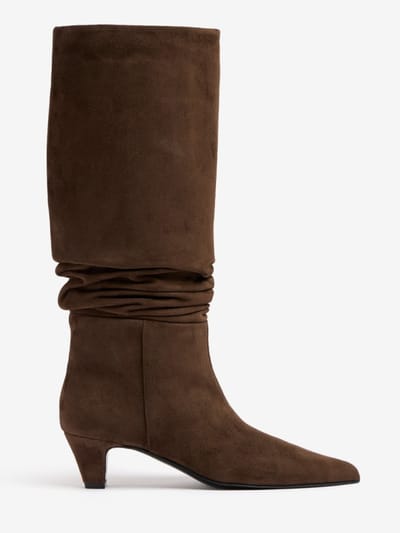 FABI - Hohe Stiefel aus Veloursleder mit Absatz