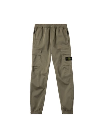 Stone Island Junior - Stretch cotton twill cargo pants