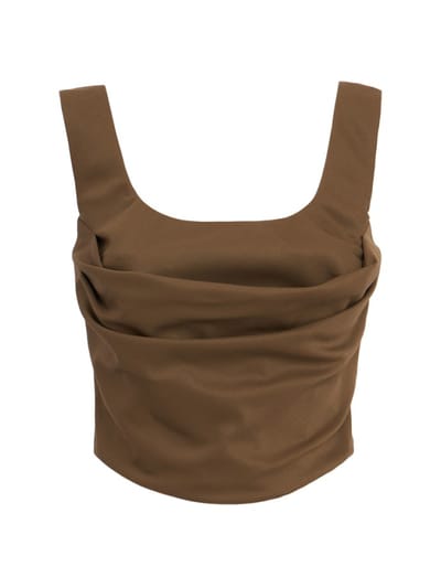 Giuseppe Di Morabito - Draped wool crop top