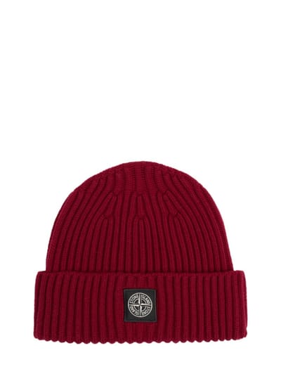 Stone Island Junior - Ribbed wool blend beanie