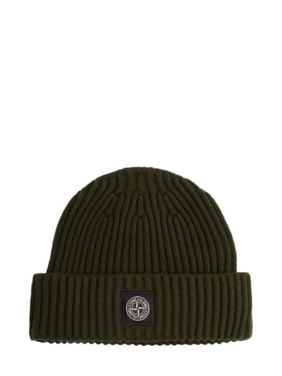 Stone Island Junior - Ribbed wool blend beanie